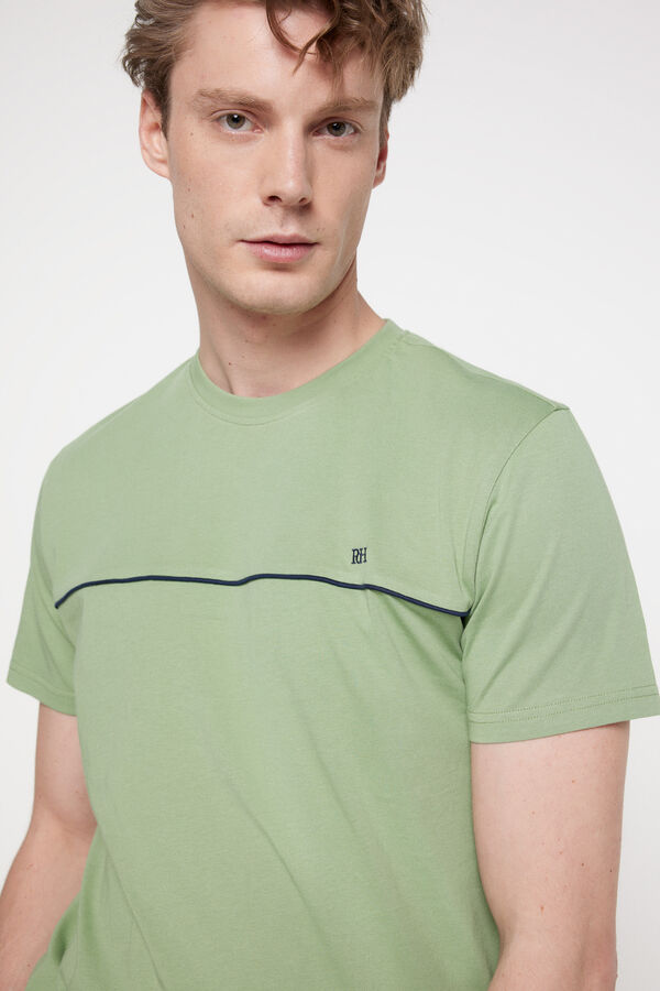 Fifty Outlet T-shirt manga curta PDH 100% algodão Verde