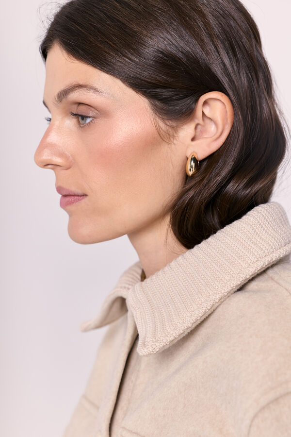 Milano Chaqueta de pa&ntilde;o con cuello de tricot Beige