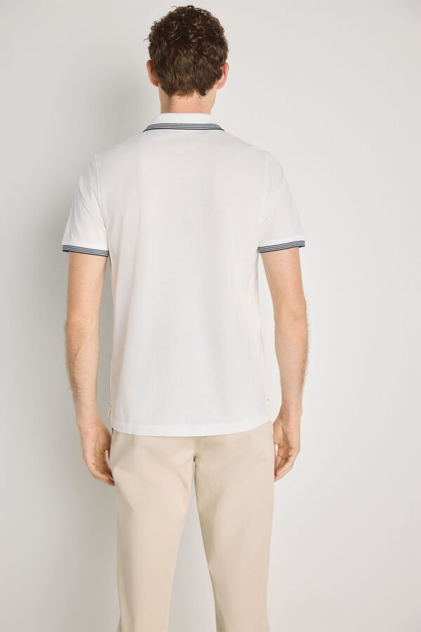 Pedro del Hierro Polo de manga curta Branco