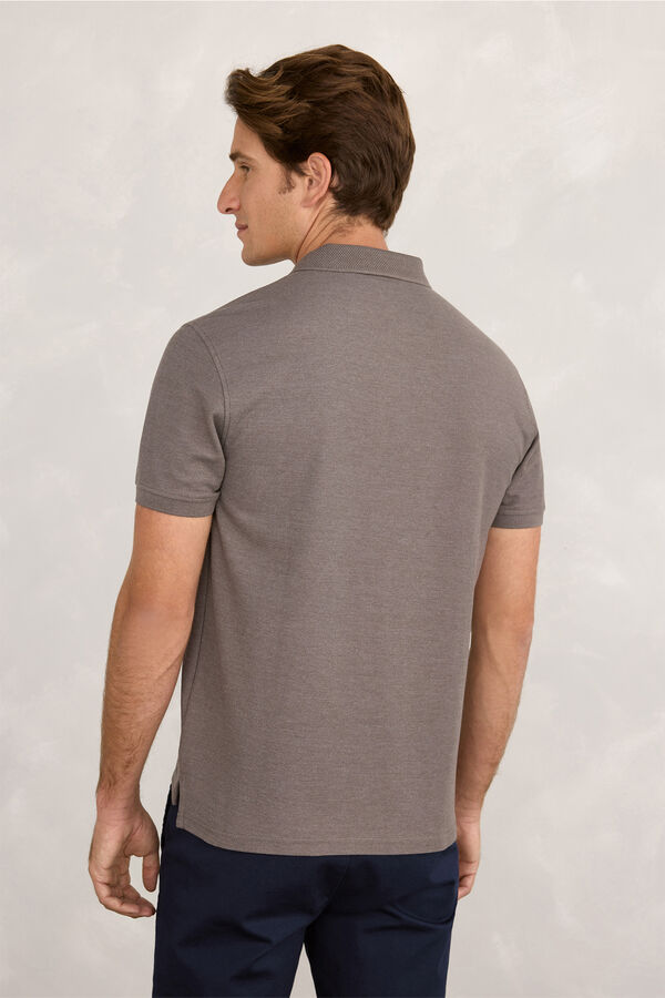 Milano Polo piqué de manga curta Cinzento oscuro