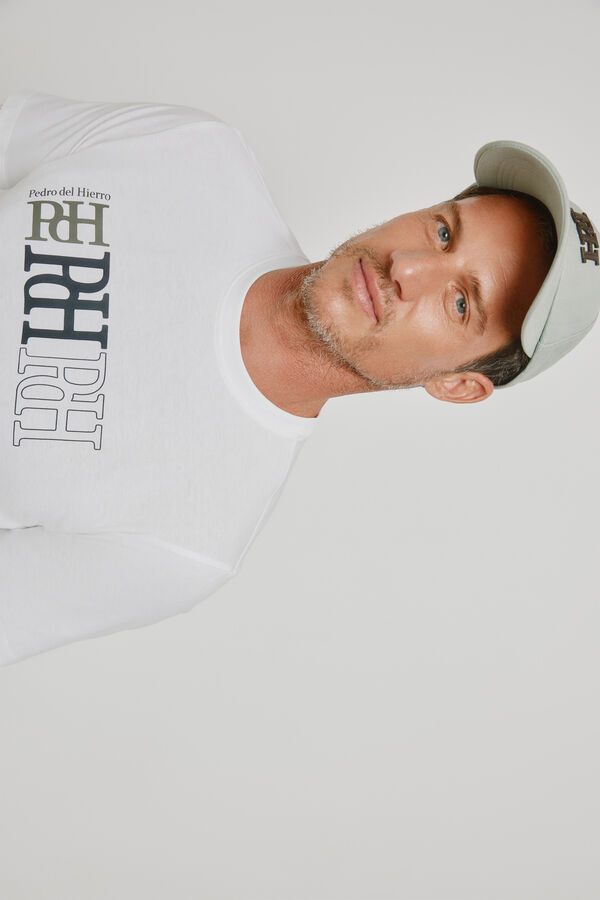 Pedro del Hierro Camiseta manga corta estampada Blanco