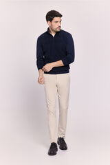 Pedro del Hierro Cárdigan rombos semicisne cremallera Navy