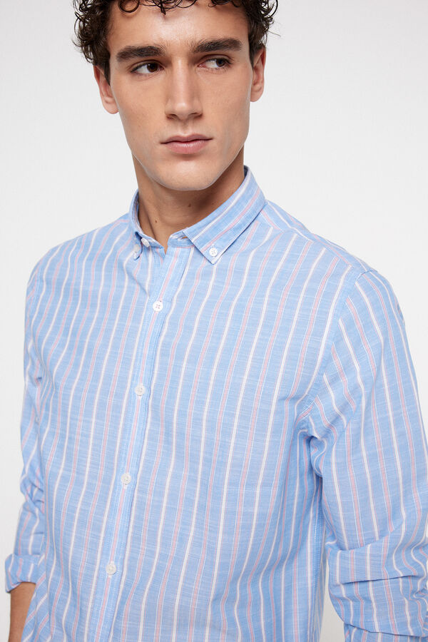 Fifty Outlet Camisa SPF Rayas Azul