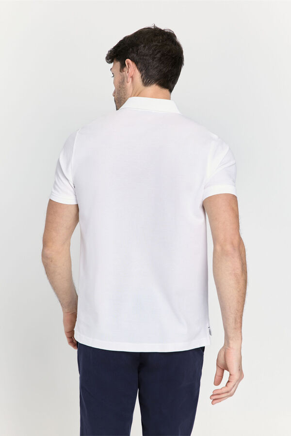 Pedro del Hierro Polo b&aacute;sico manga curta Branco
