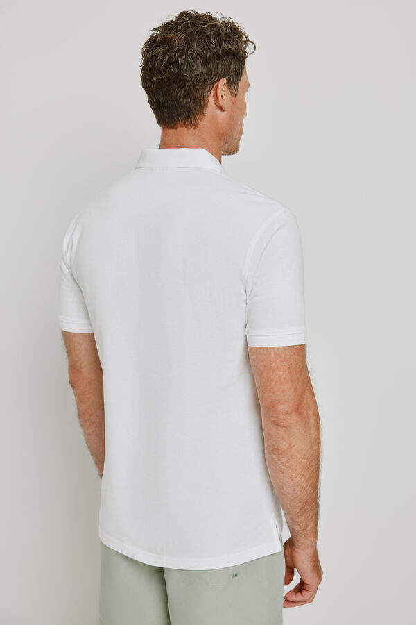 Springfield Polo de riscas de manga curta Branco