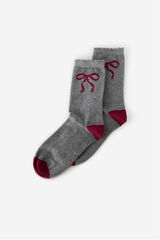 Milano Meias de laço Cinzento oscuro