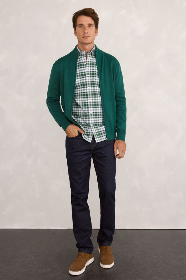 Pedro del Hierro Cardigan Cremallera Logo Botella