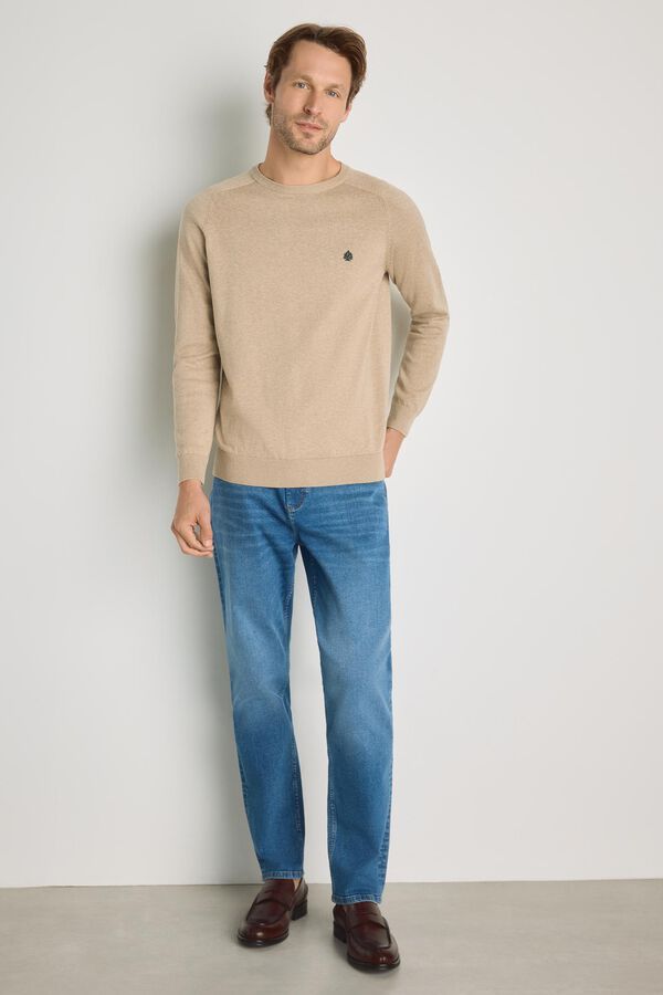 Springfield Camisola gola caixa Areia