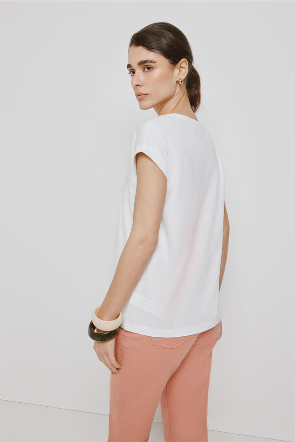 Milano T-shirt estampada de manga curta Branco