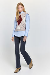 Milano Jeans flare tiro alto Gris