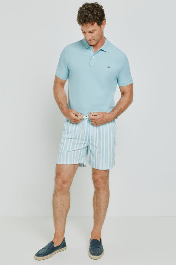 Milano Fato de banho &agrave;s riscas Azul