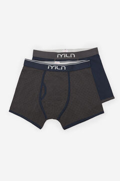 Fifty Outlet Pack 2 boxers microprint Estampado cinza
