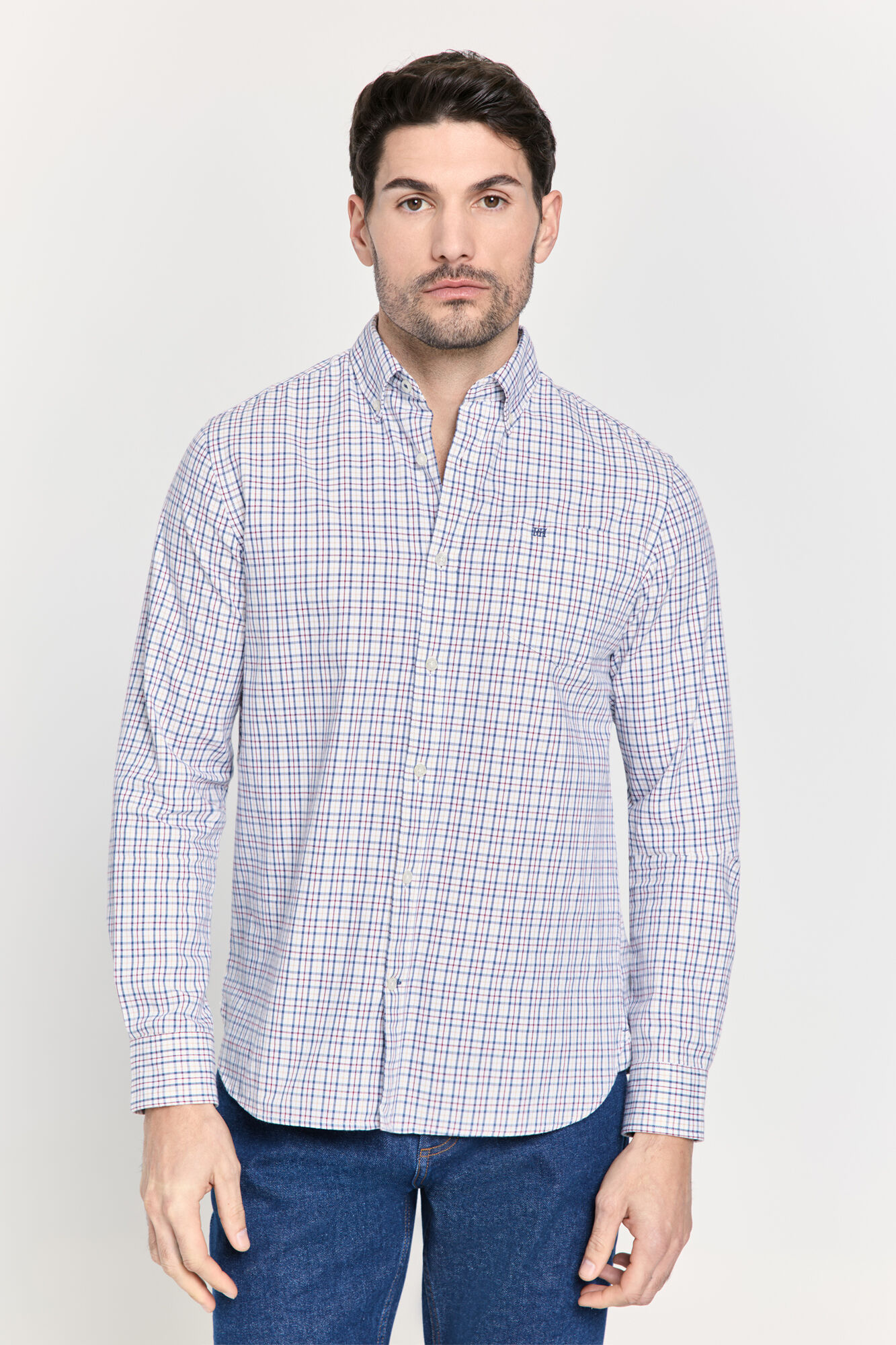 Pedro del Hierro Camisa cuadros relaxed fit
