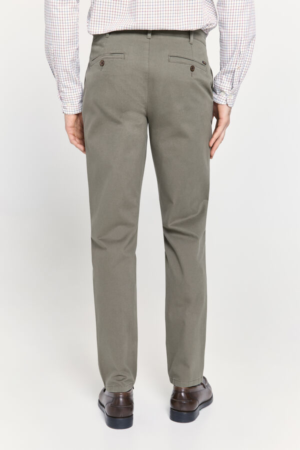 Pedro del Hierro Calças chino stafford Cáqui escuro