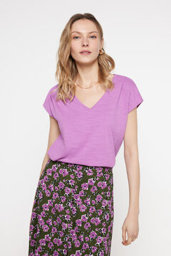 Fifty Outlet T-shirt básica pinças Púrpura