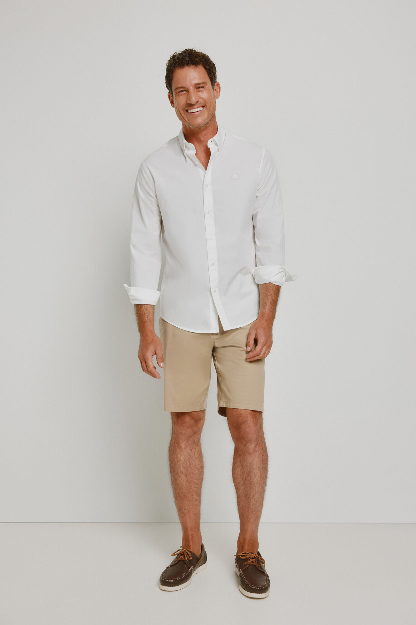 Springfield Camisa lisa de manga comprida