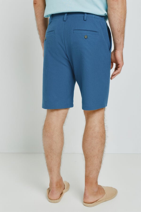 Milano Bermuda microestructura Azul Oscuro