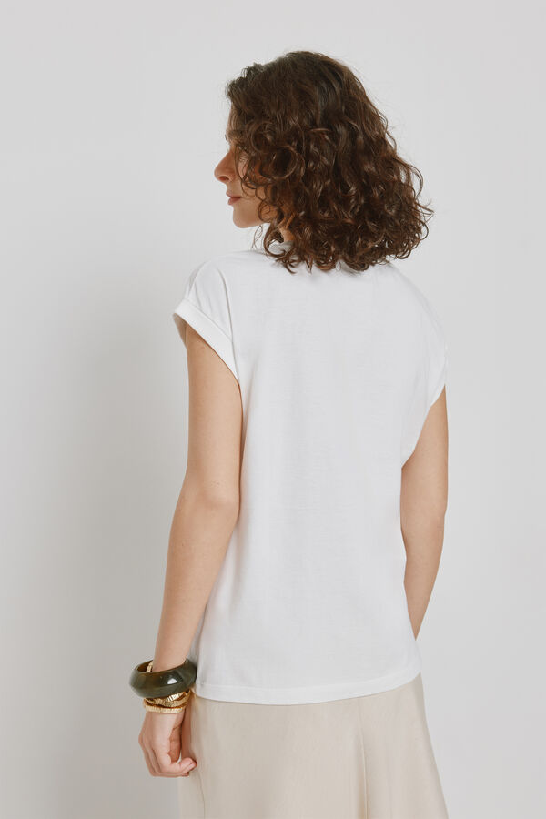 Milano T-shirt estampada de manga curta Branco