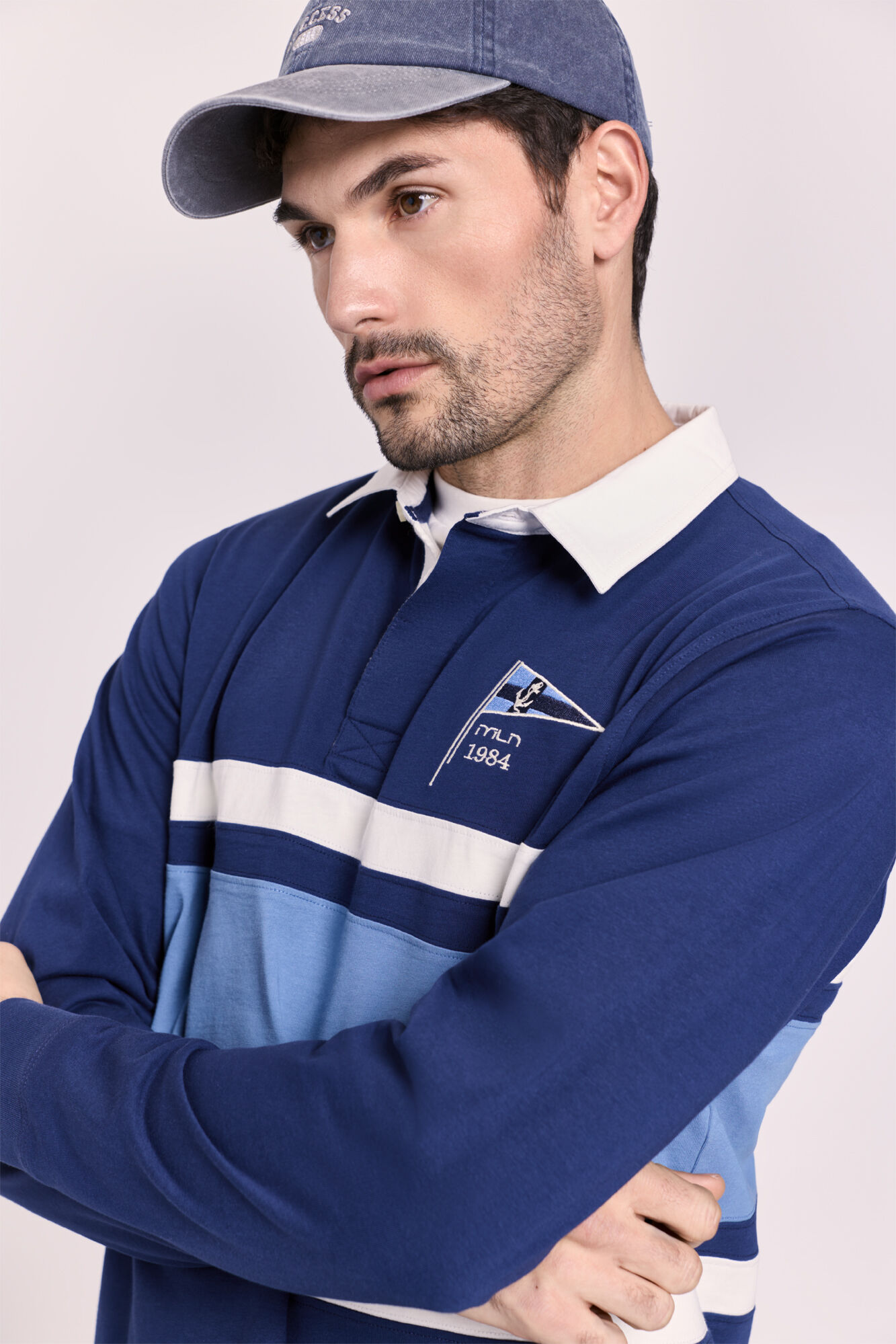 Milano Polo rayas manga larga