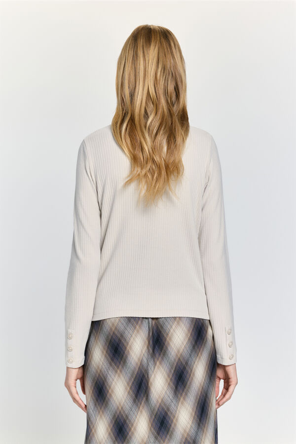 Milano Camisola com efeito veludo cotel&ecirc; de soft touch Marfim