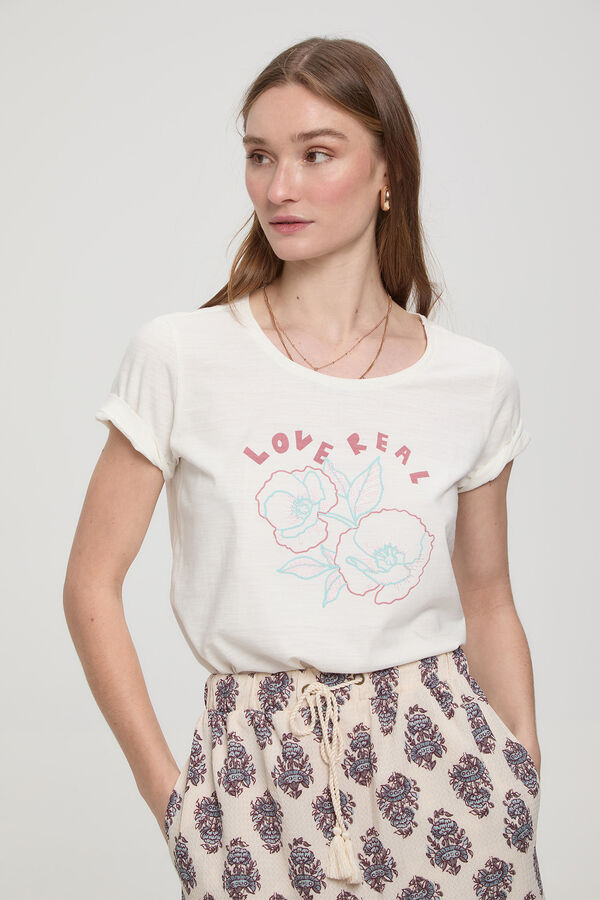 Milano T-shirt de manga curta estampada Branco