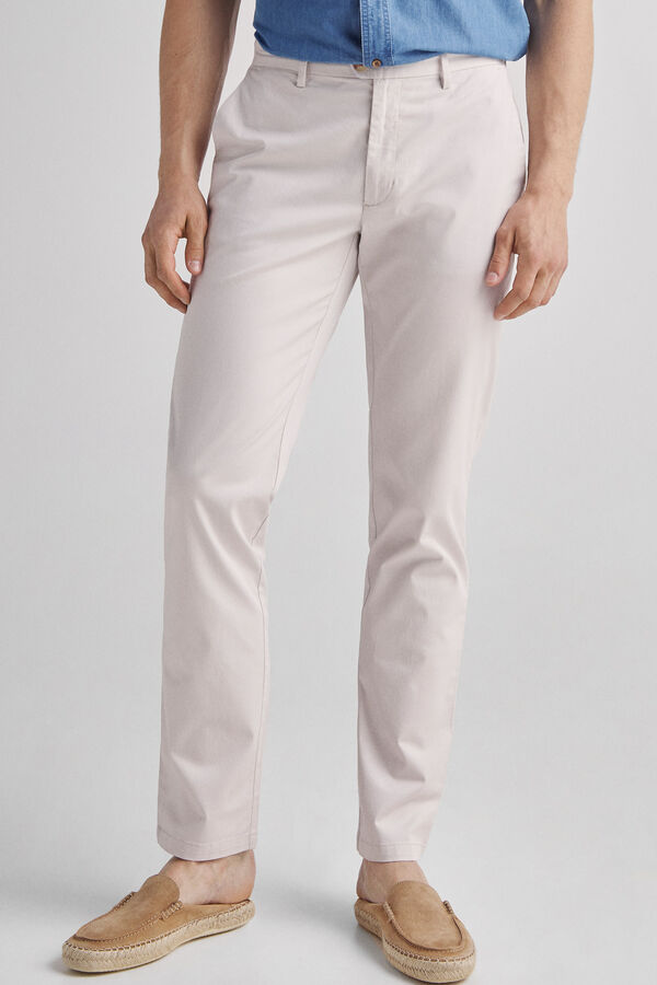 Fifty Outlet Chino Liso Vestir Lifeway Marfil