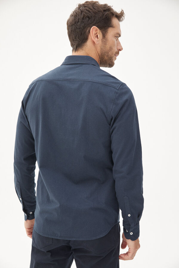 Fifty Outlet Camisa Lisa Azul