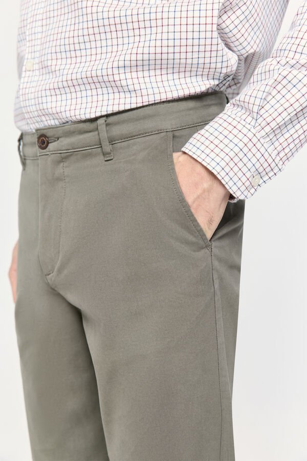 Pedro del Hierro Calças chino stafford Cáqui escuro