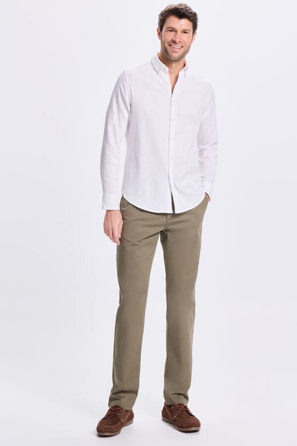 Milano Camisa Sport Estructura Branco