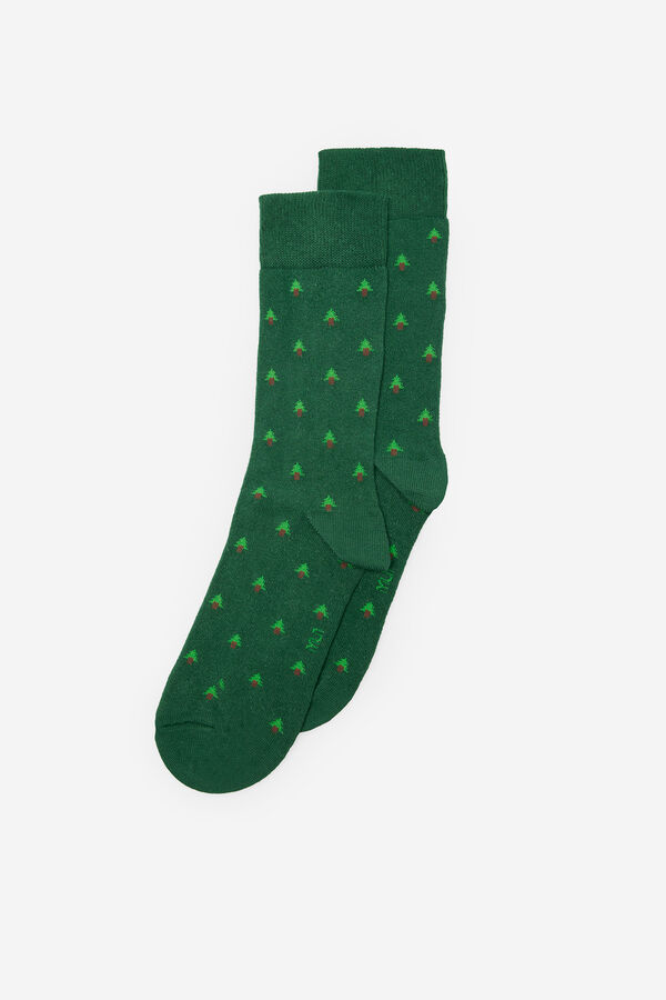 Fifty Outlet Calcetines Jacquard Algodón Verde