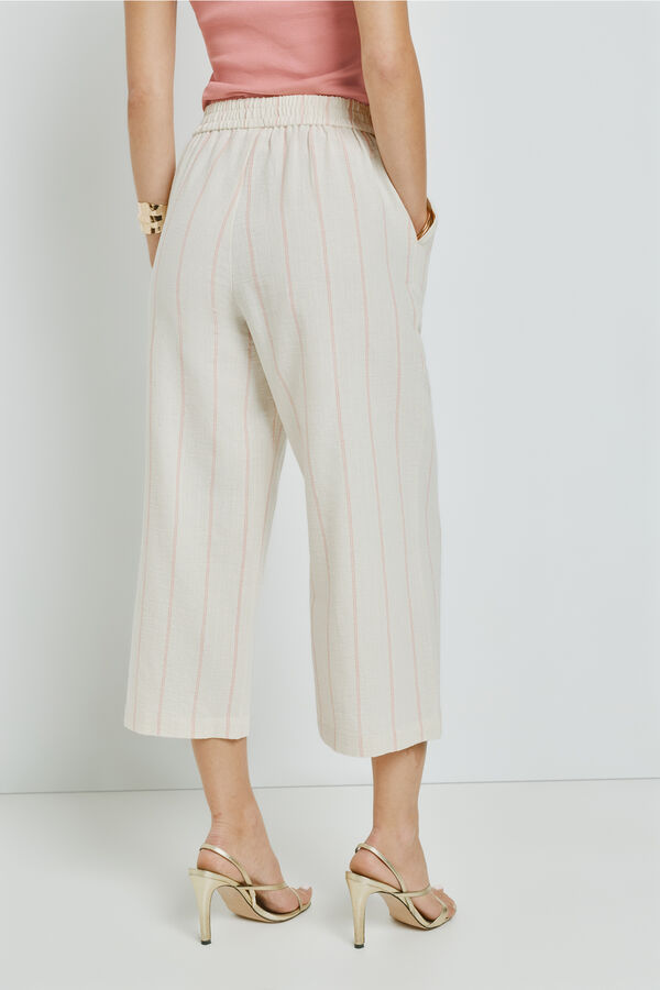 Milano Cal&ccedil;a de riscas com cintura el&aacute;stica Coral