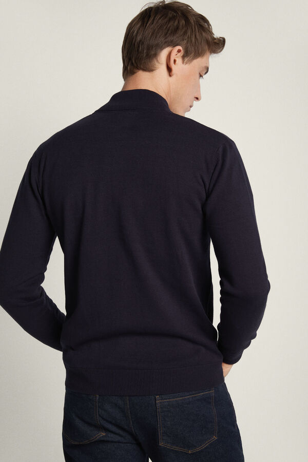 Fifty Outlet Cardigan Punto Cremallera Navy