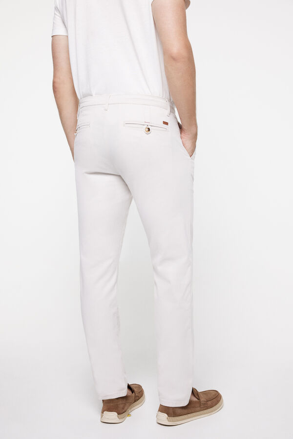 Fifty Outlet Chino Liso Ligero Bege