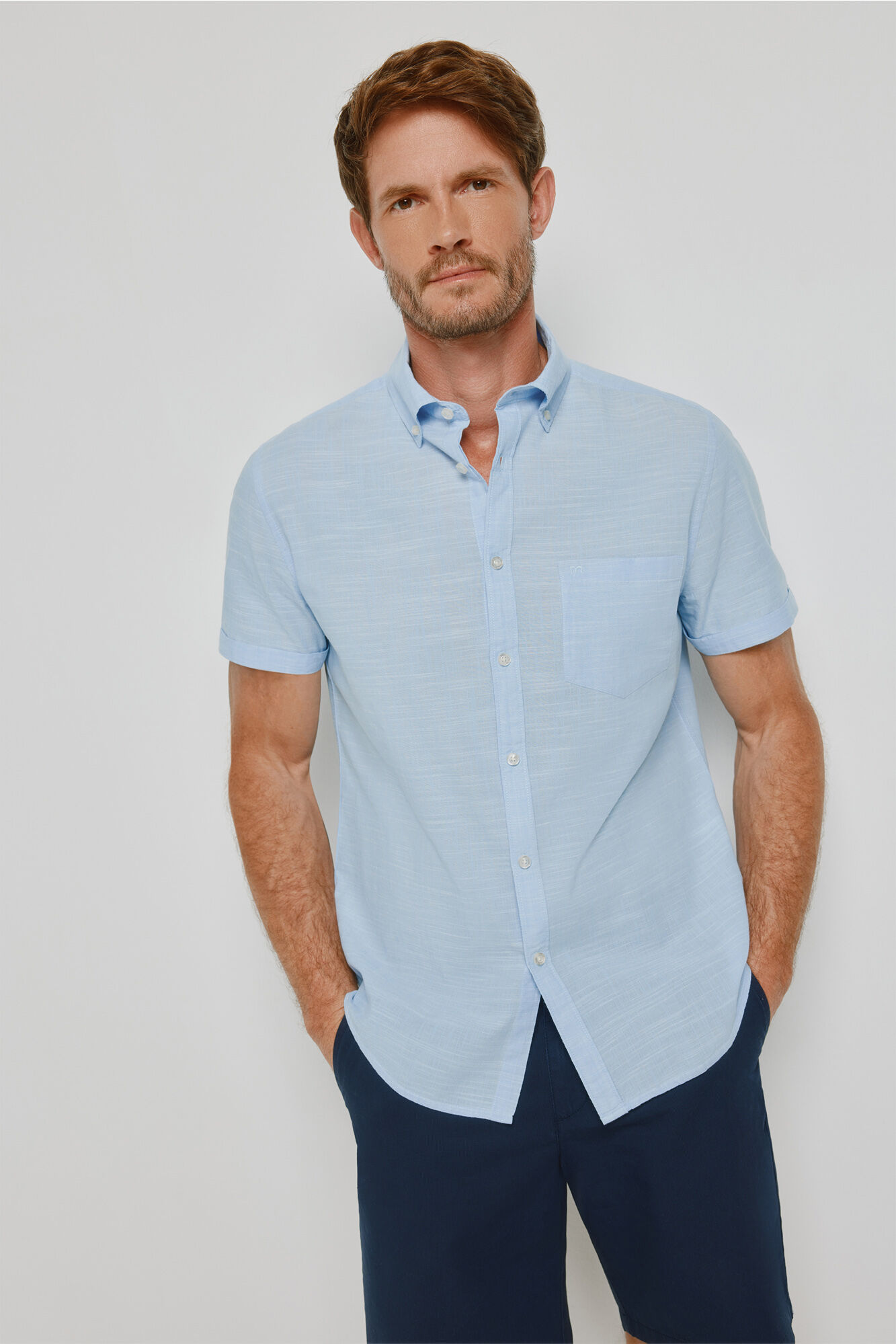 Milano Camisa lisa manga corta