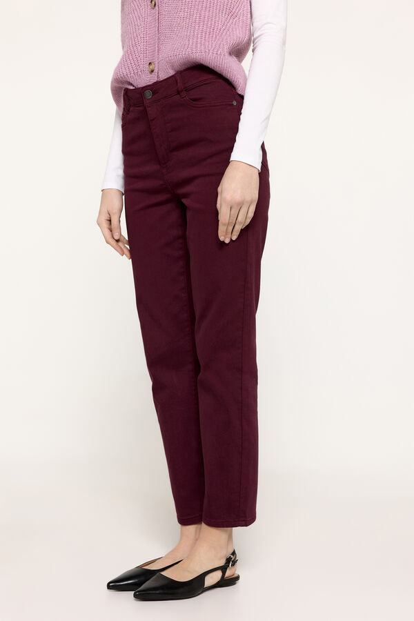 Milano Cal&ccedil;a com cinco bolsos Bordeaux