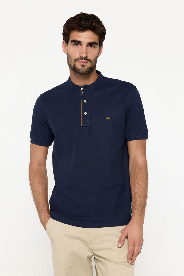 Fifty Outlet Polo pique PDH cuello Mao Navy