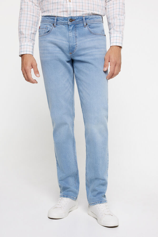 Pedro del Hierro Pantalón Denim Regular Azul