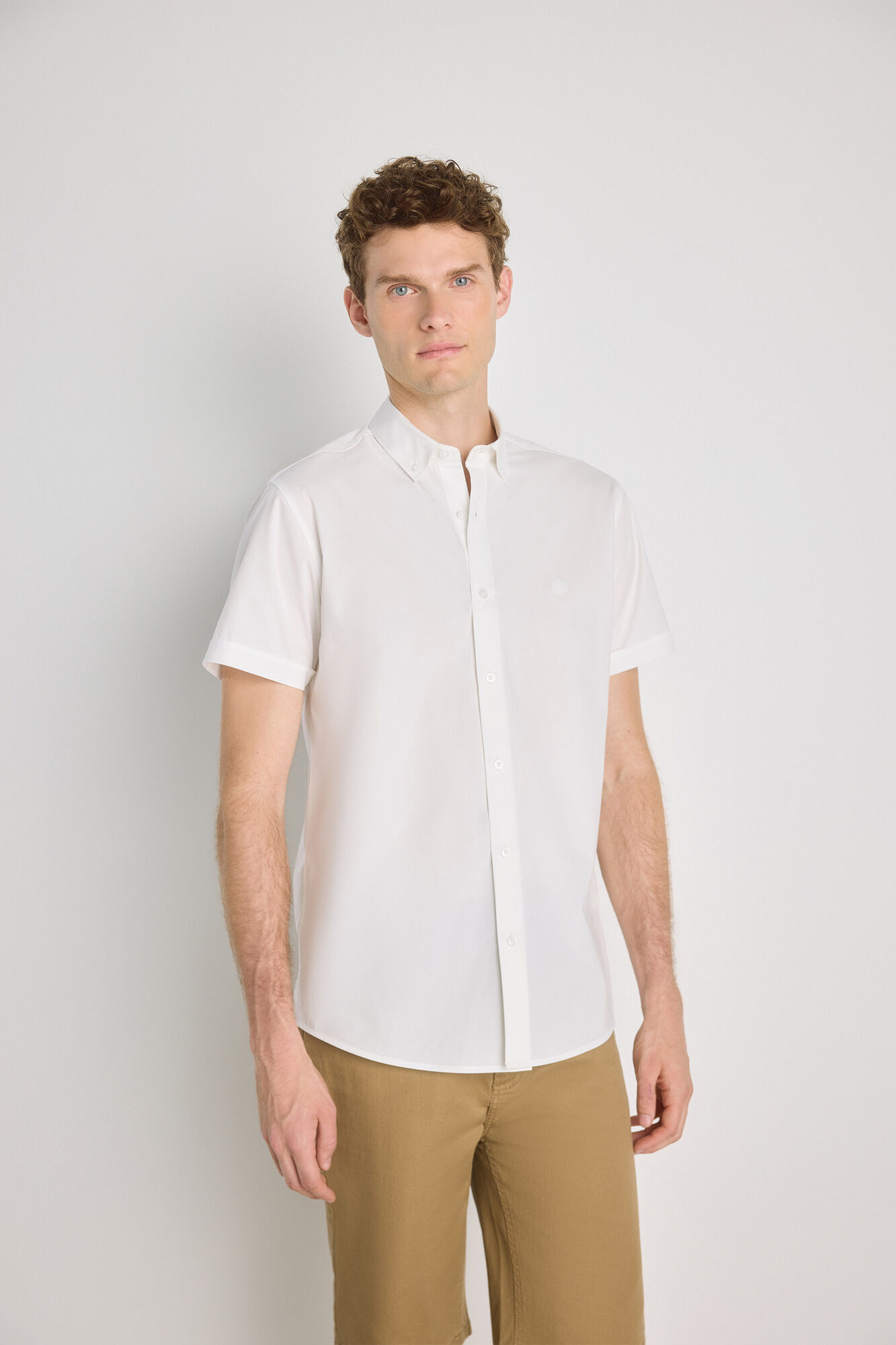 Springfield Camisa lisa manga corta