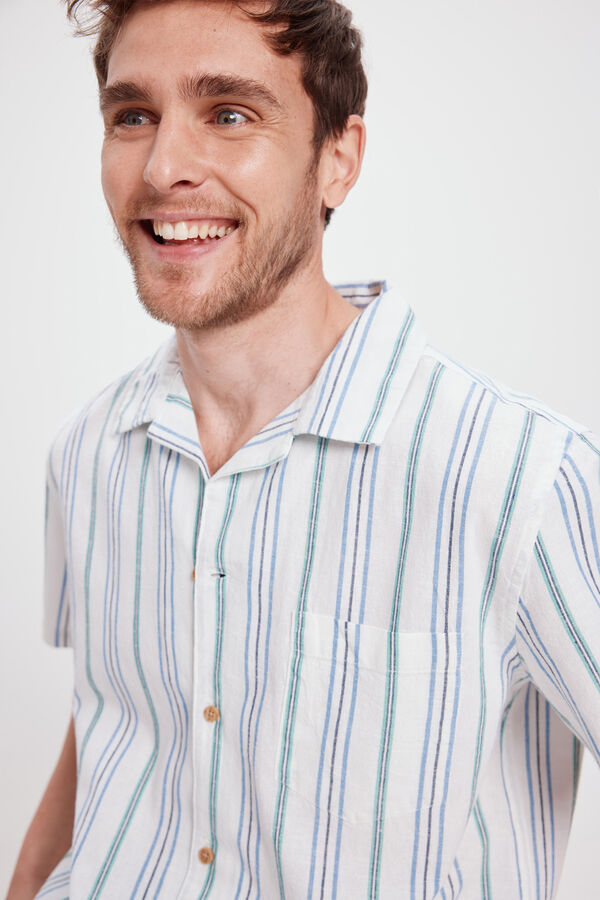 Milano Camisa de lapela curta Multicolor