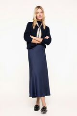 Milano Camisola gola cisne tato suave Azul