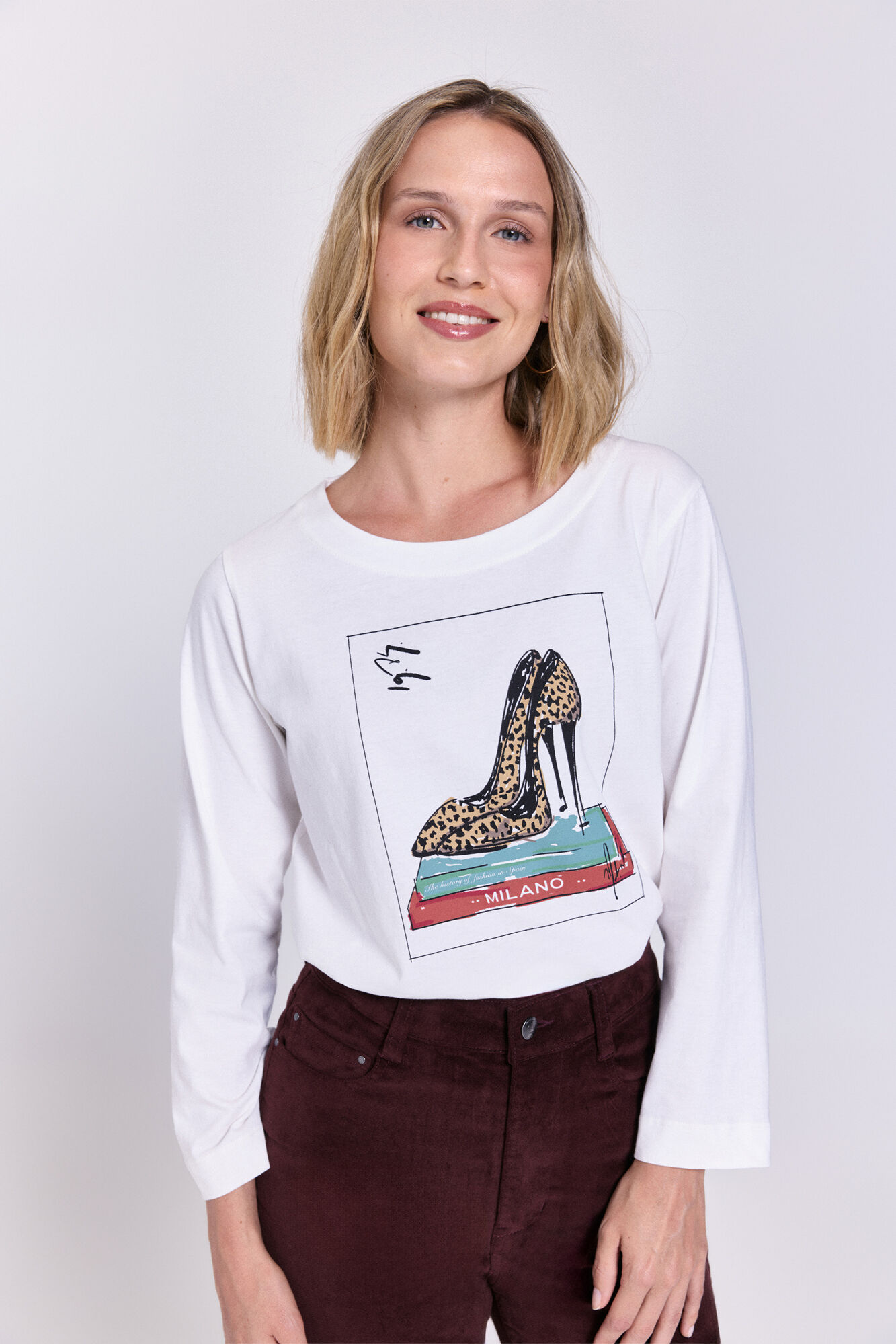 Milano Camiseta manga francesa de algodon