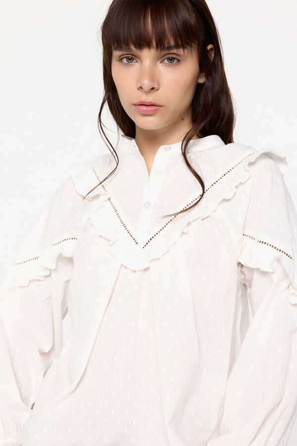 Milano Blusa Popelin Blanco
