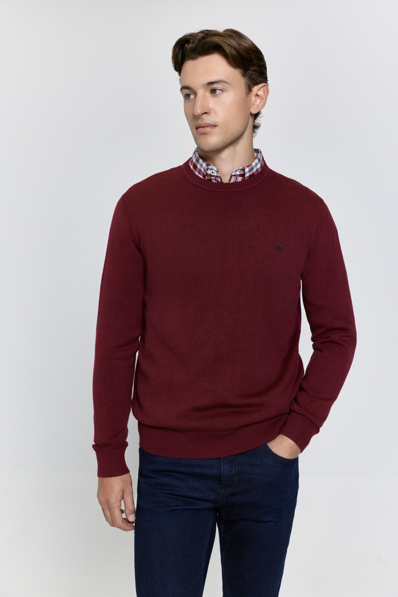 Pedro del Hierro Jersey b&aacute;sico cuello caja