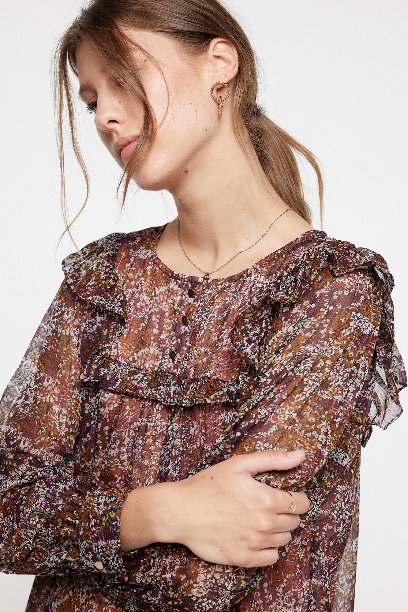 milano Vestido L&uacute;rex Estampado