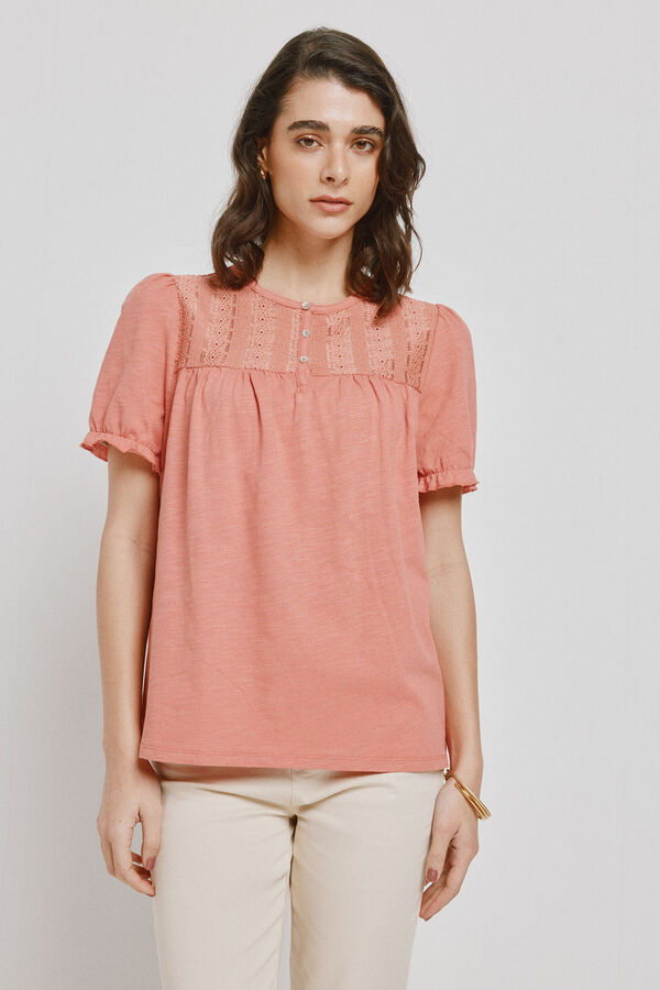 Milano T-shirt de manga curta Rosa