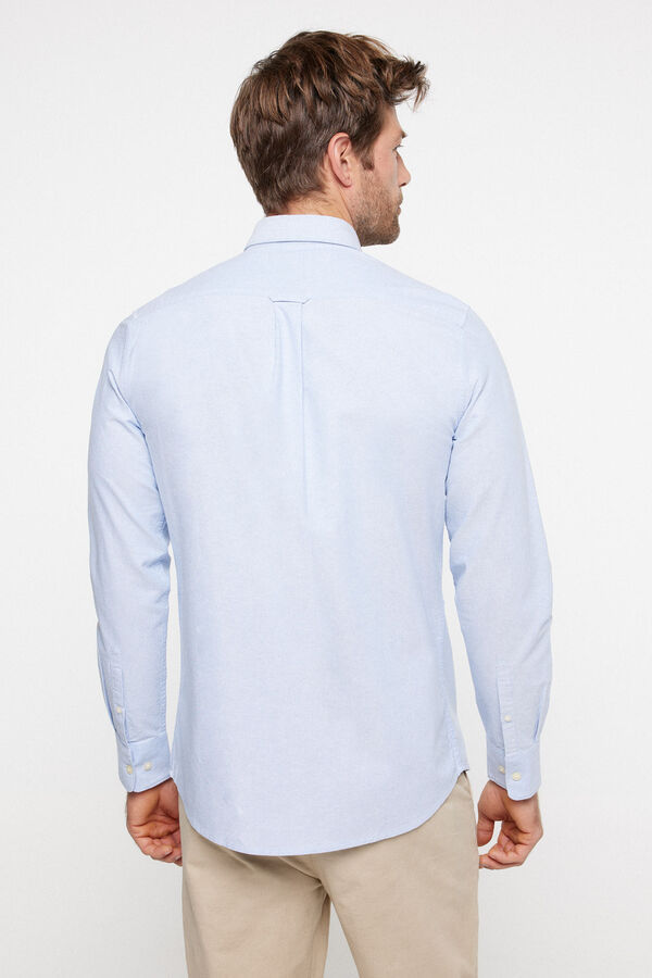 Fifty Outlet Camisa oxford lisa Azul claro