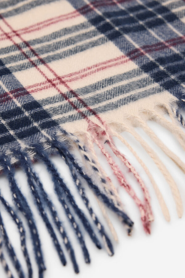 Milano Cachecol de xadrez Estampado cinza