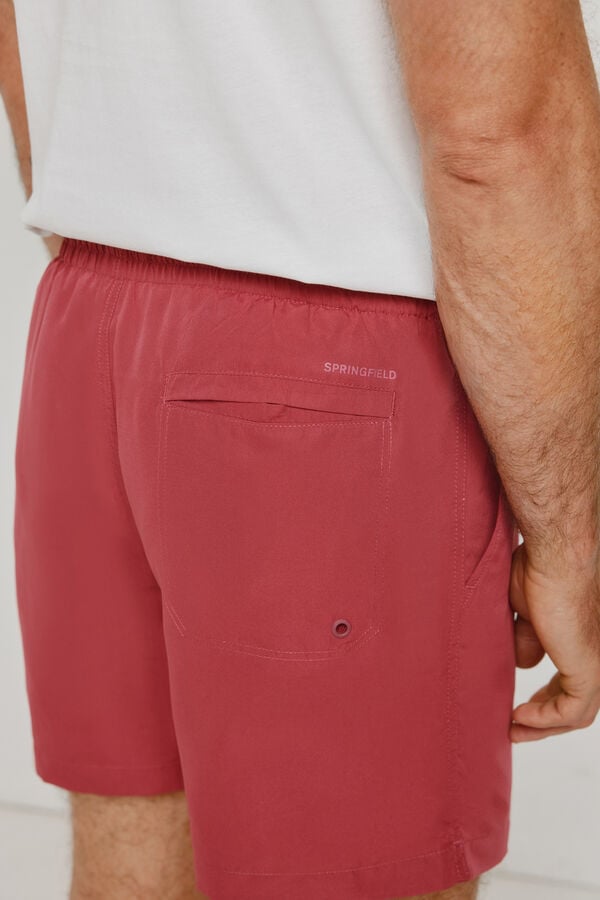 Springfield Fato de banho liso F&uacute;csia