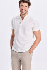 Milano Polo Mao Oxford Marfim