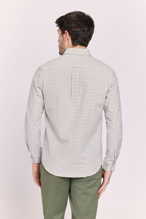 Milano Camisa manga comprida aos quadrados Vinho